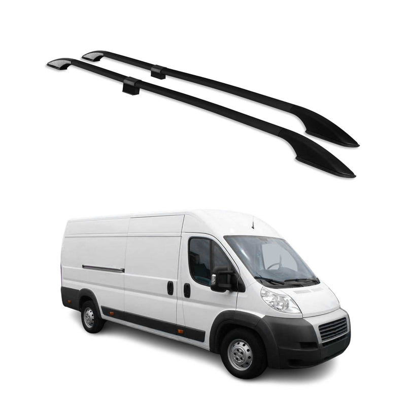 2006-2024 Peugeot Boxer II Barres de toit longitudinales  L3 H2 Alu Noir