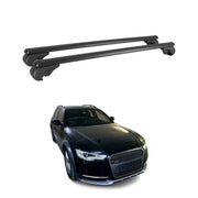 Barres de toit transversales pour Audi A6 C7 4GH 4GJ Allroad 2012-2018 Alu Noir