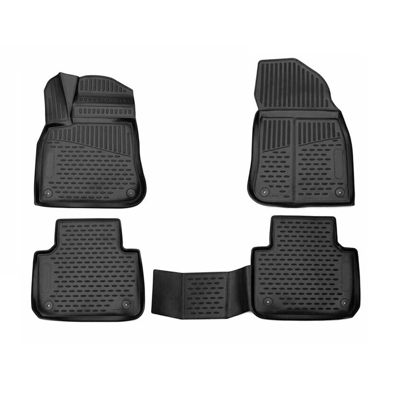 Tapis de sol pour VW Touareg 2018-2024 en caoutchouc TPE 3D Noir 4Pcs