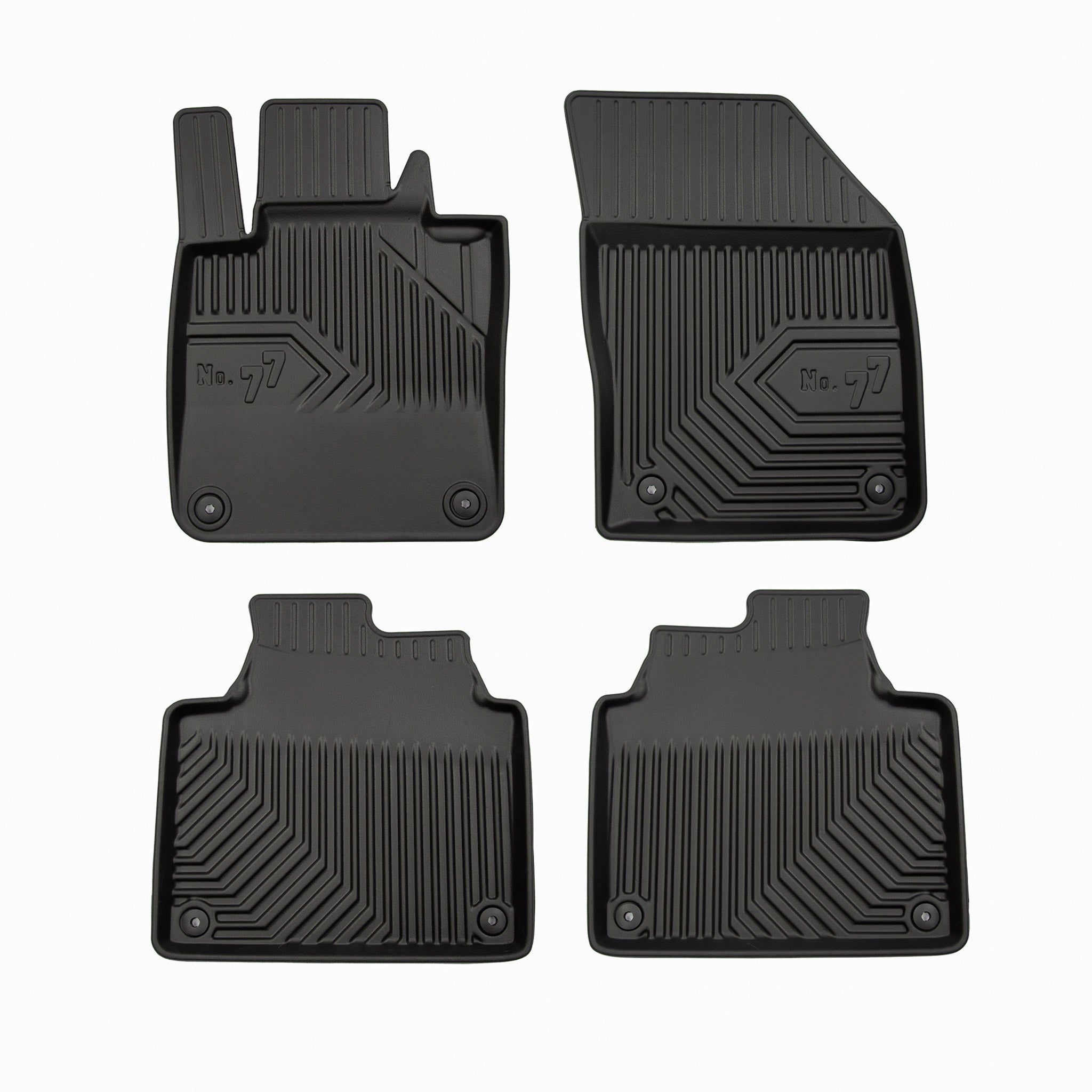 Tapis de Sol de Voiture pour Volvo S90 V90 2017-2025 TPE Antidérapant Noir 4Pcs