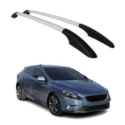 Barres de toit longitudinales pour Volvo V40 2012-2019 en Alu gris