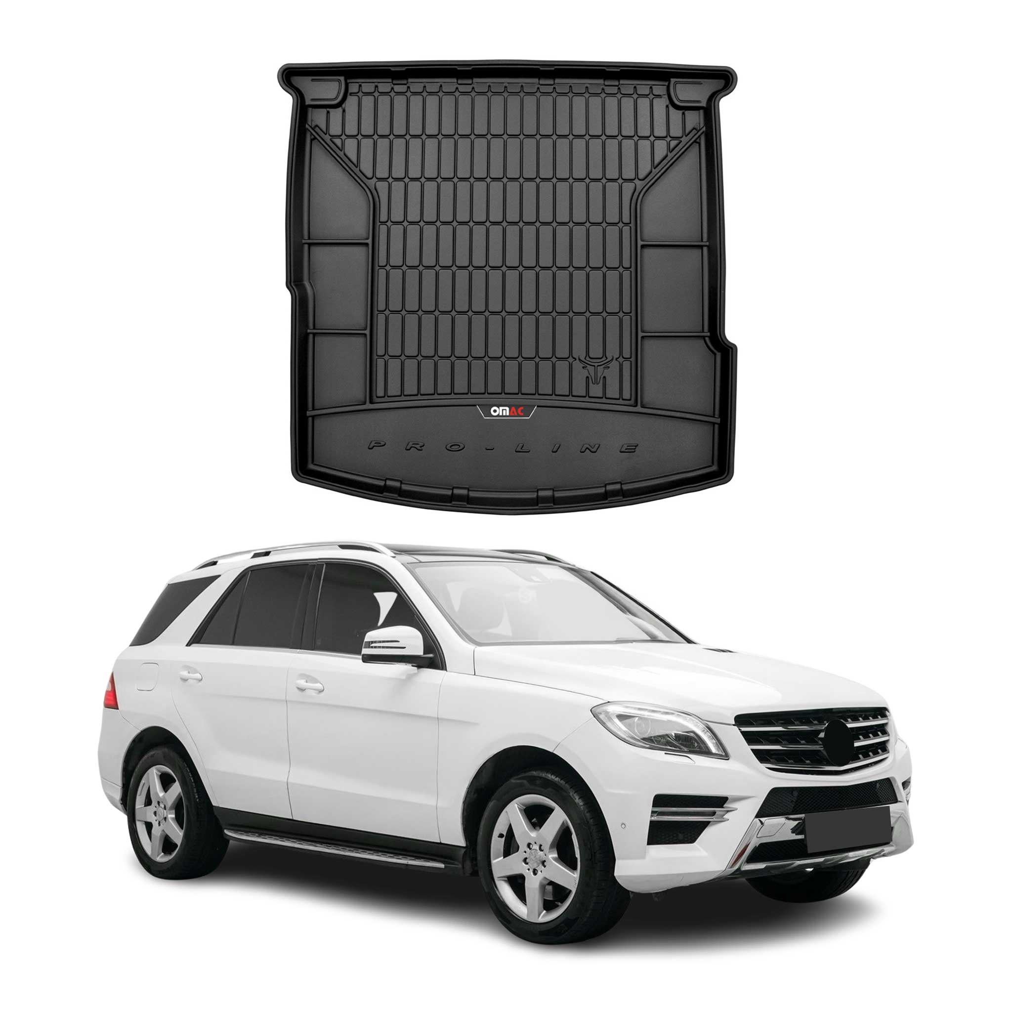 Tapis de Coffre pour Mercedes Classe GLE C292 2015-2019 Noir TPE