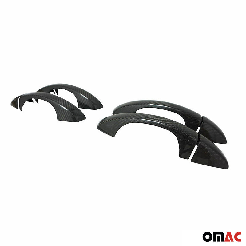 Couverture de poignée de porte pour VW Arteon & T-ROC 2017-2025 Carbone Noir 8x