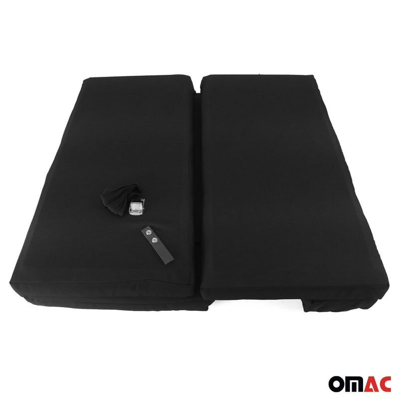 OMAC Matelas de Camping Pliable pour Ford Transit 2006-2014 Noir Polyester