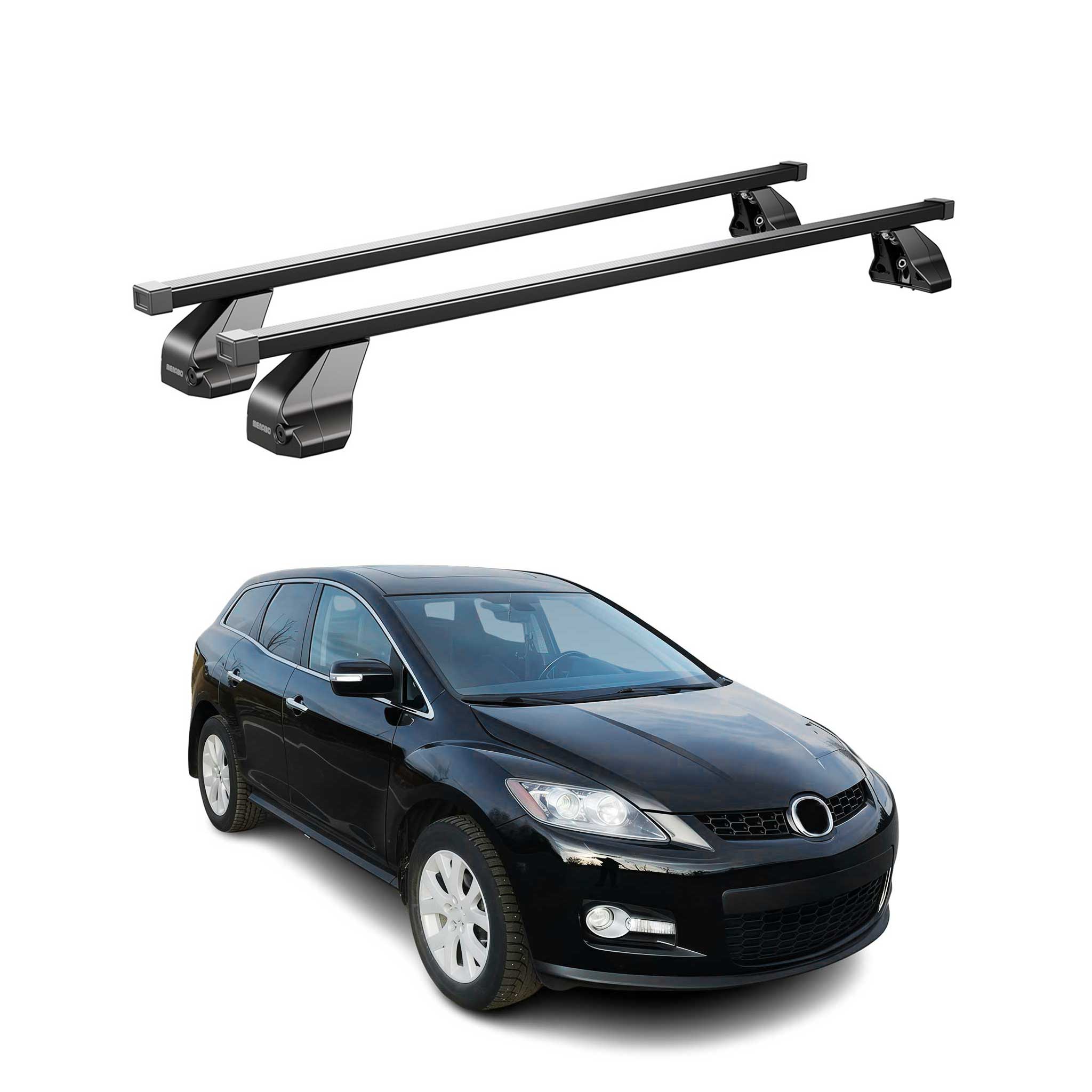Barres Transversales Menabo pour Mazda CX-7 2006-2012 Noir