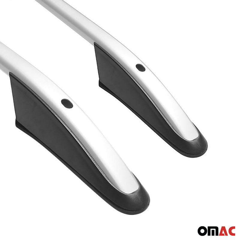 Barres de toit longitudinales pour VW Caddy 2003-2015 L2 Long Aluminium Gris