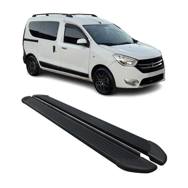 Marchepieds Latéraux pédale pour Dacia Dokker 2012-2021 Noir Aluminium 2Pcs