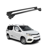 Barres de toit Transversales pour Toyota Proace 2016-2026 TÜV Aluminium Noir 2x