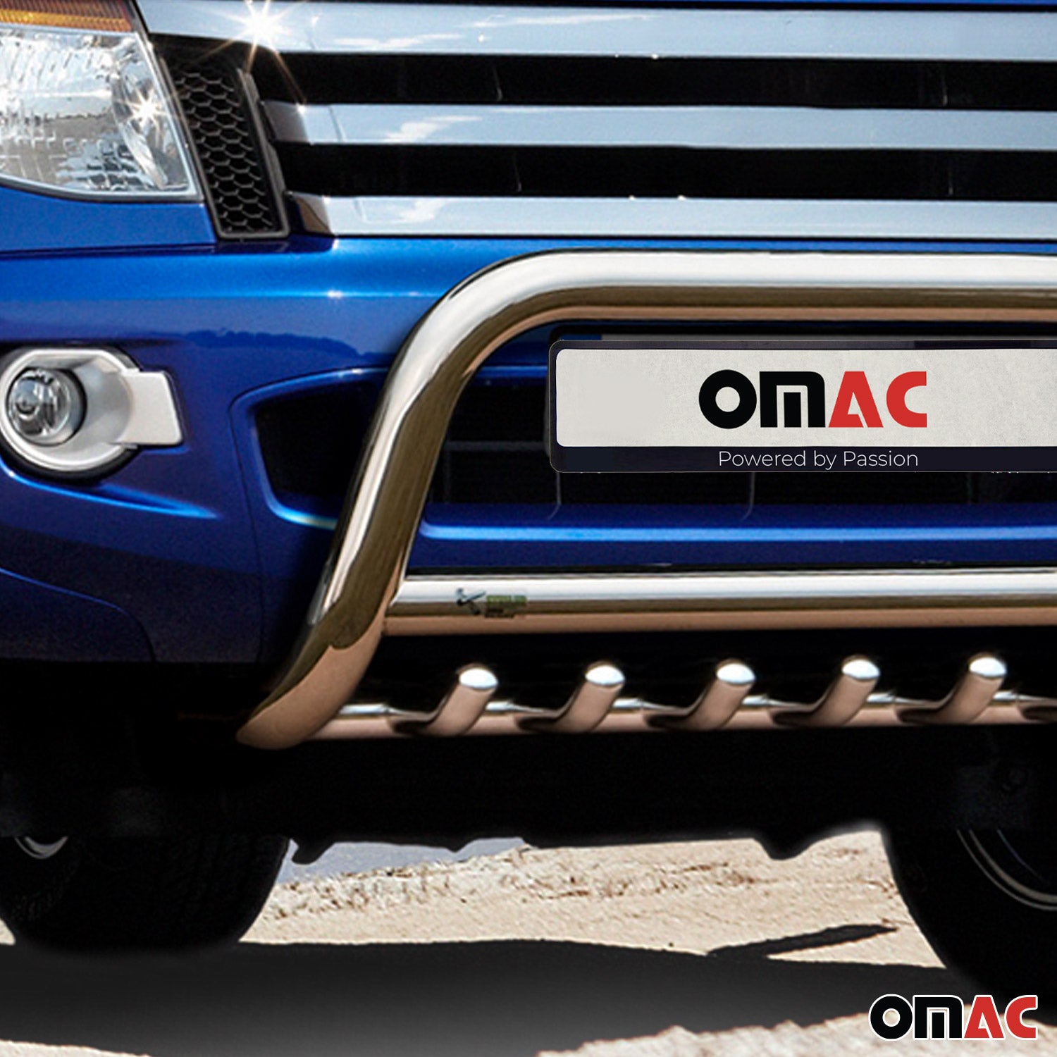 Pare-Buffle Avant Pour Ford Ranger 2015-2019 en Acier Inoxy Argent