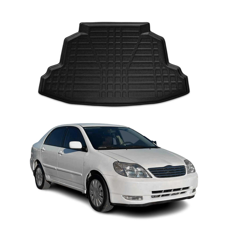 Tapis de Coffre pour Toyota Corolla Berline 2002-2007 en TPE Noir