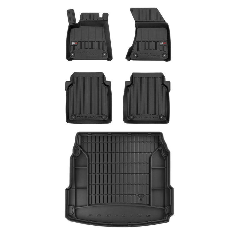 OMAC Kit Tapis de sol et coffre pour Audi A8 S8 D5 Long 2017-2024 Premium Noir