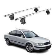 Barres de toit transversales Alu pour VW Passat B5 Berline 1996-2005 4Portes