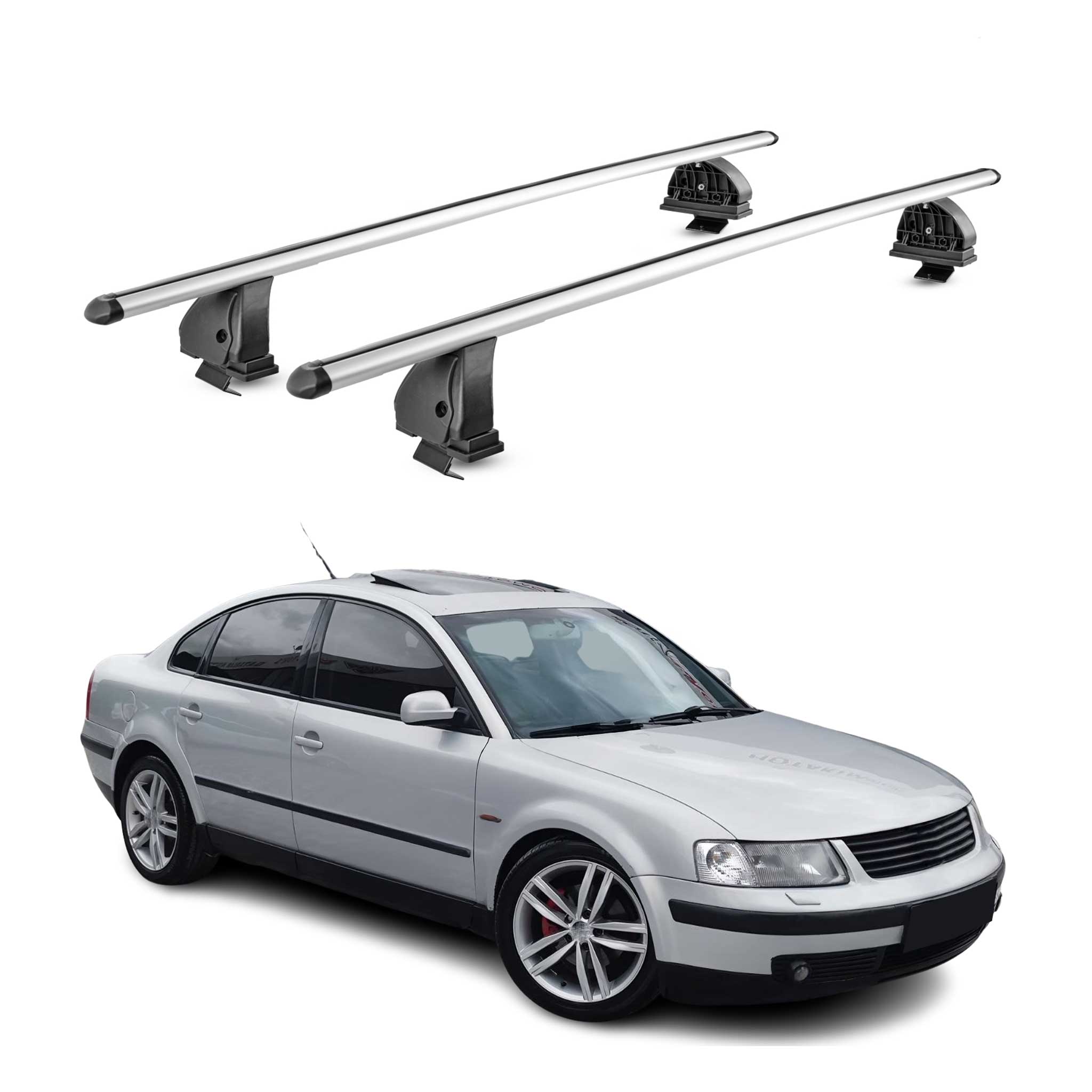 Barres de toit transversales Alu pour VW Passat B5 Berline 1996-2005 4Portes