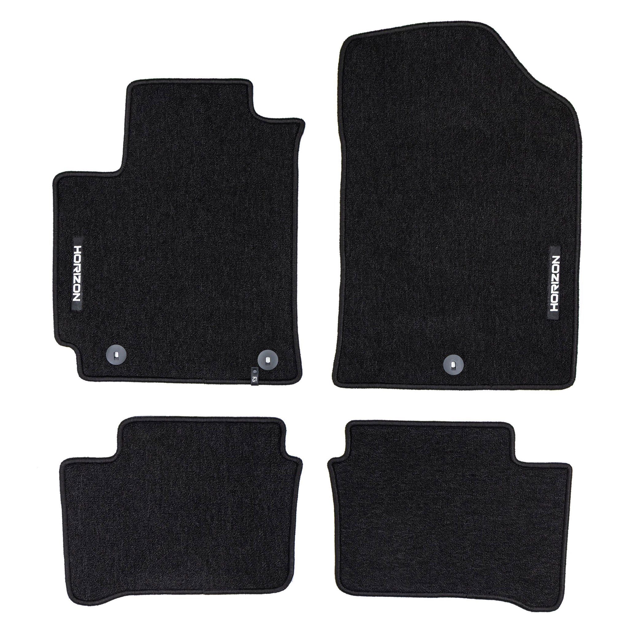 Tapis de Sol de Voiture pour Kia Picanto III 2017-2025 Velours Durable Noir 4Pcs