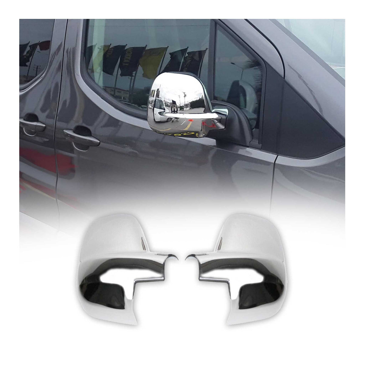 Coques de Rétroviseurs pour Citroen Berlingo 2018-2026 en ABS Argent