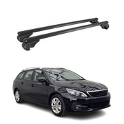 Barres de toit Transversales pour Peugeot 308 II Kombi 2013-2021 TÜV Alu Noir