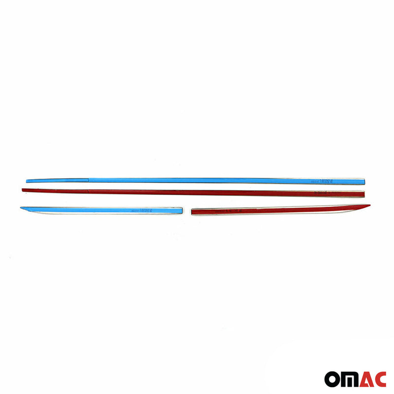 Garniture Baguette de porte latérale pour Fiat Tipo 2015-2025 SD inox Foncé 4Pcs