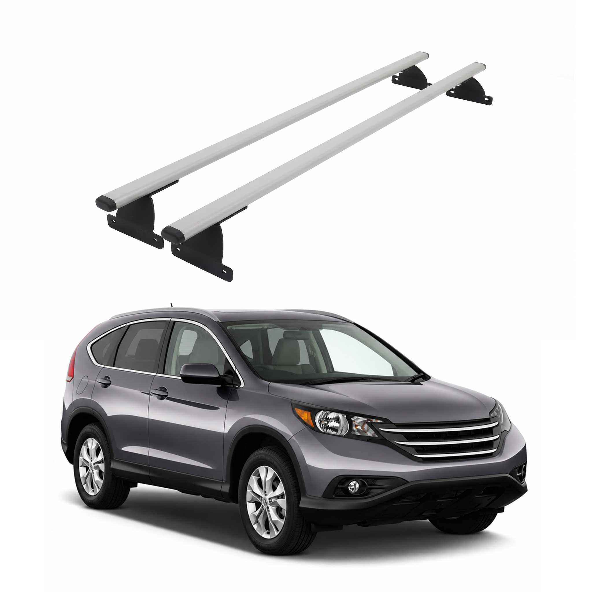 Barres de toit transversales pour Honda CR-V IV 2013-2018 Acier Gris 2 pcs