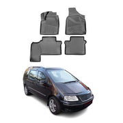 Tapis de sol pour Seat Alhambra 1995-2010 en caoutchouc TPE 3D Noir 4Pcs