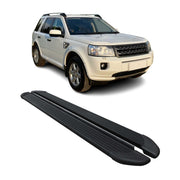 Marchepieds Latéraux pour Land Rover Freelander 2006-2014 Noir Aluminium 2Pcs