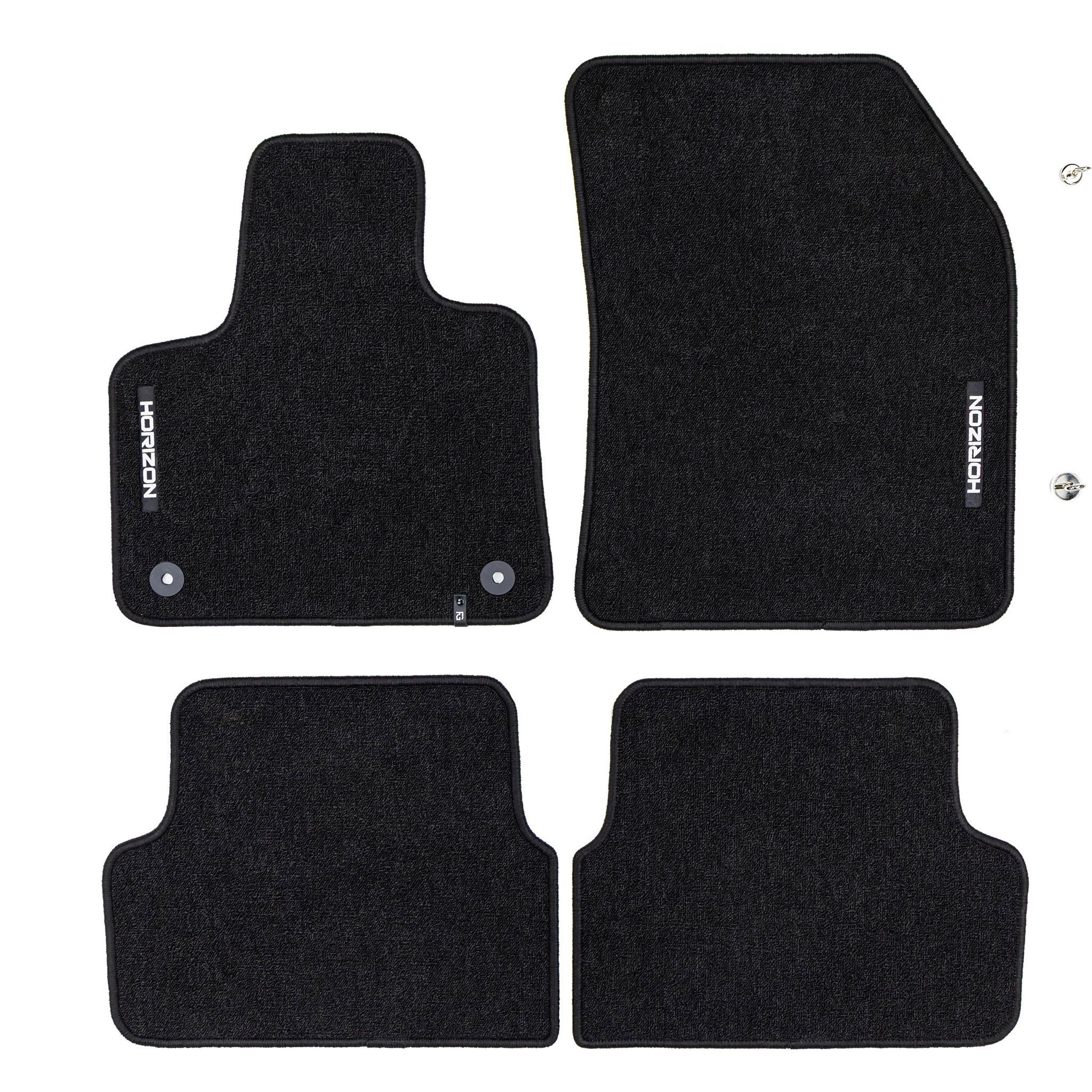 Tapis de Sol de Voiture pour DS 7 Crossback 2017-2026 Velours Imperméable 4Pcs