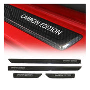 Couverture de Seuil de porte pour Skoda Kodiaq Karoq Scala Carbone Noir 4 Pcs