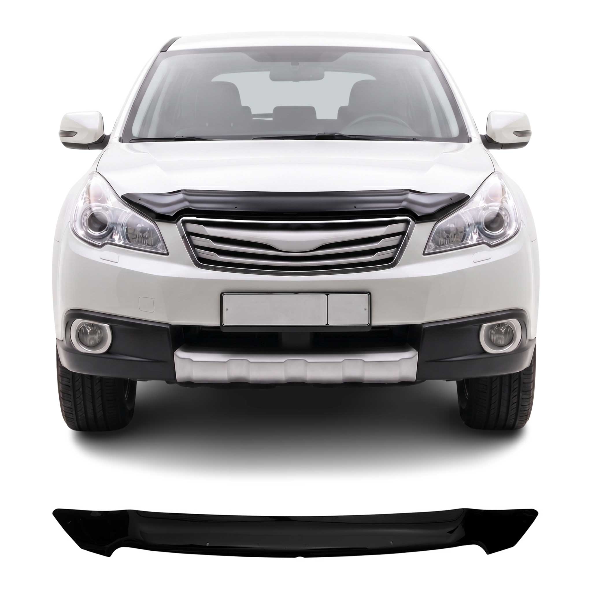 Deflecteurs d'air de capot pour Subaru Legacy Outback 2010-2014 Acrylique Noir