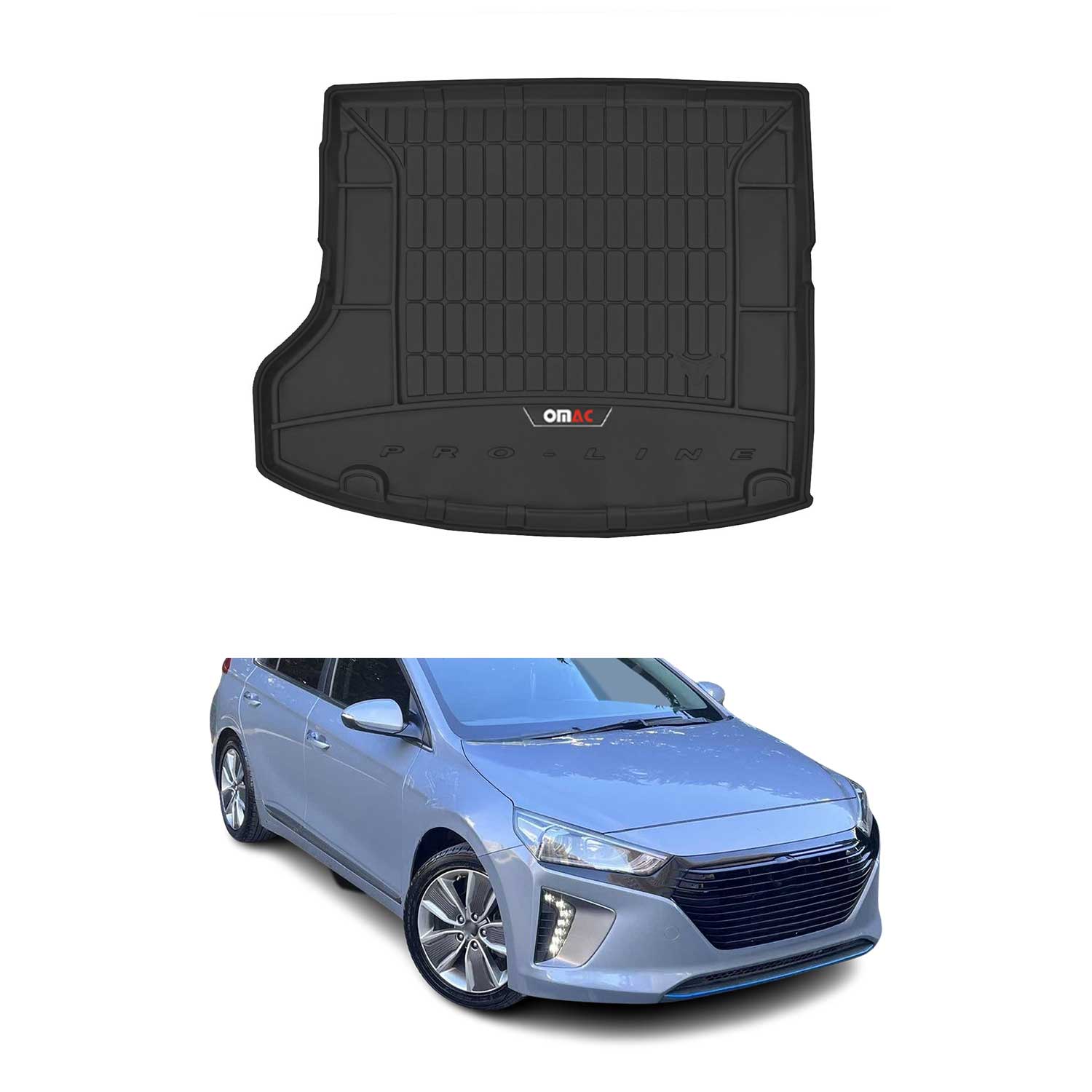 Tapis de Coffre pour Hyundai Ioniq Hybrid 2016-2022 TPE Antidérapant Imperméable