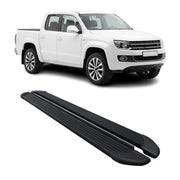 Marchepieds Latéraux pédale pour VW Amarok Double Cab  2010-2022 Noir Alu 2Pcs