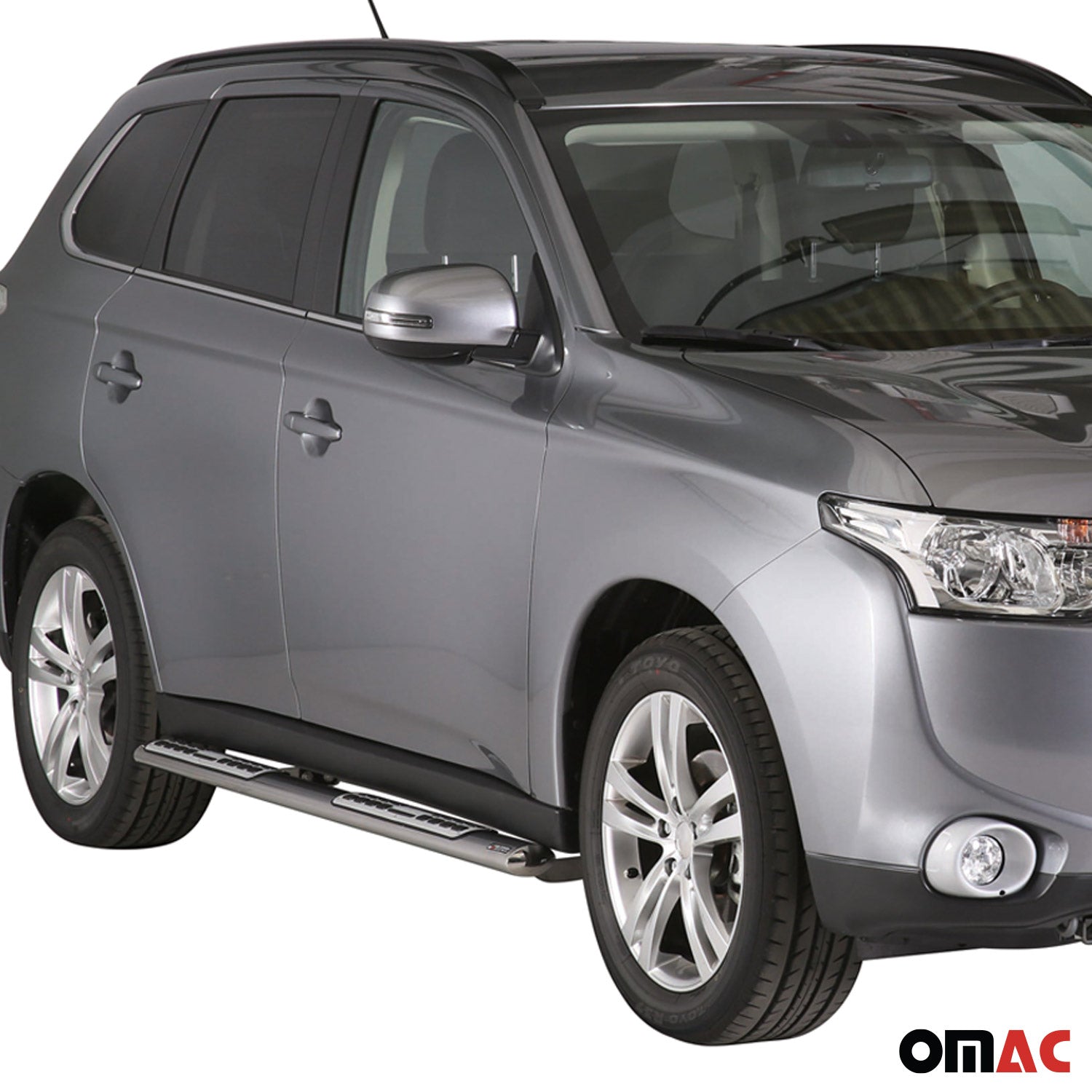Marchepieds Latéraux pour Mitsubishi Outlander 2013-2021 Acier Inoxydable Argent