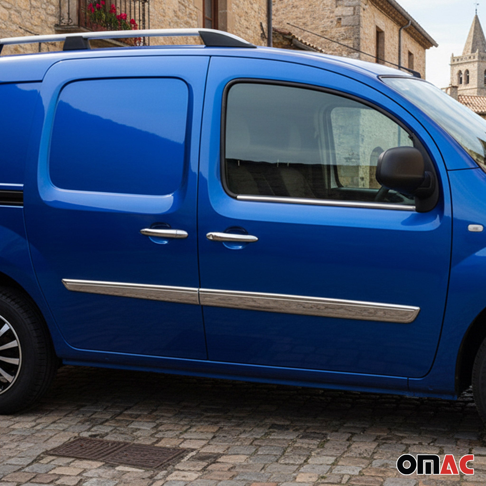 Garniture Baguette de porte latérale pour Renault Kangoo 2008-2021 inox 4Pcs