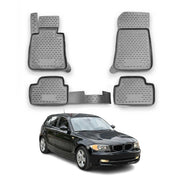 OMAC 3D Tapis de sol pour BMW Série 1 E87 5Portes 2004-2011 TPE Gris 4x
