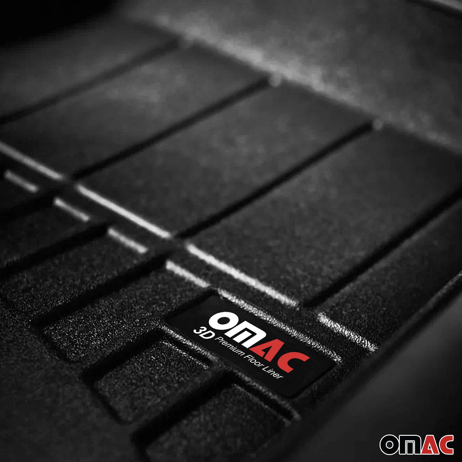 OMAC Tapis de sol en caoutchouc pour Mercedes Classe G 1990-2018 Noir Premium