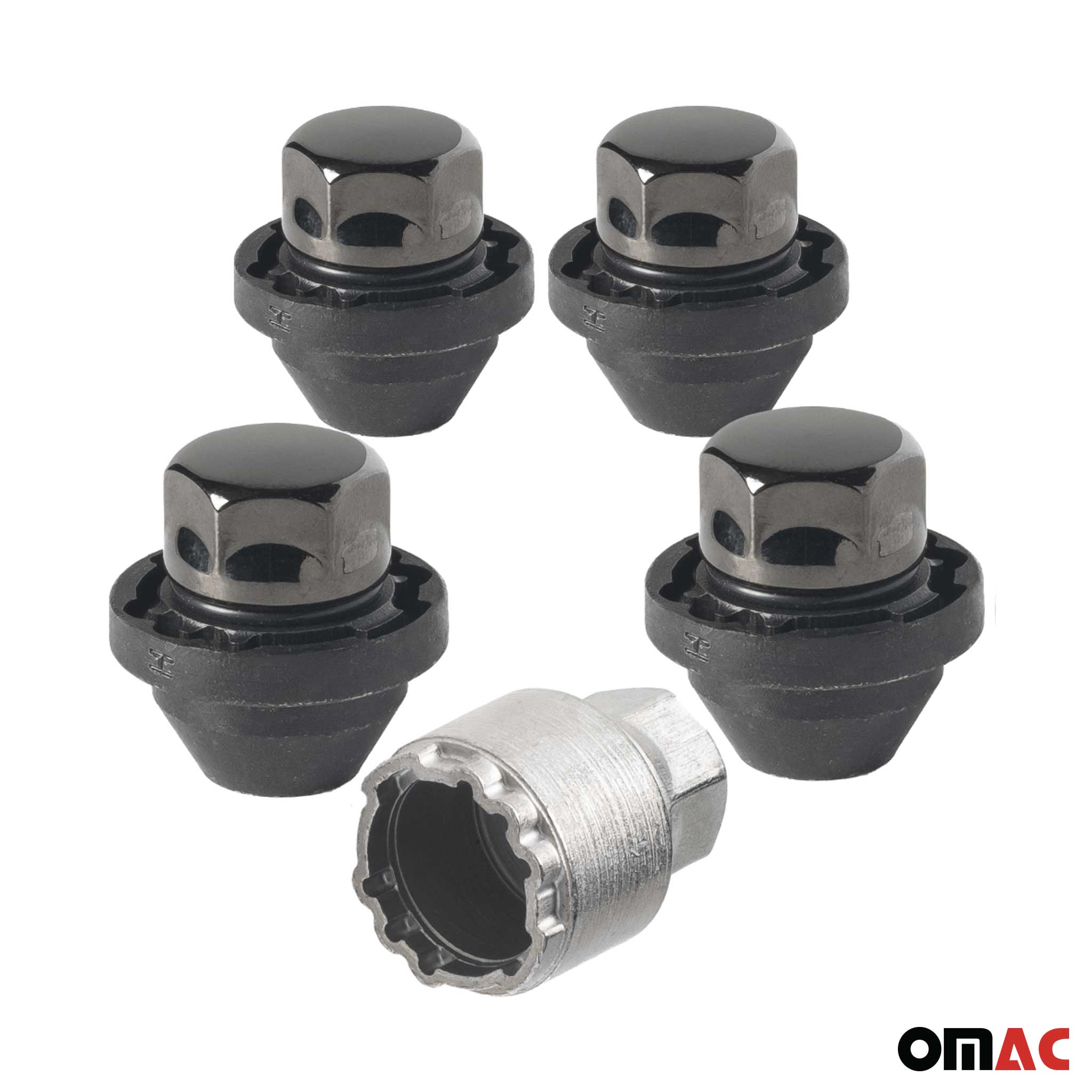 Vis de roue antivol pour Mazda CX-5 2012-2026 Acier Noir lot de 4 M12X1,5