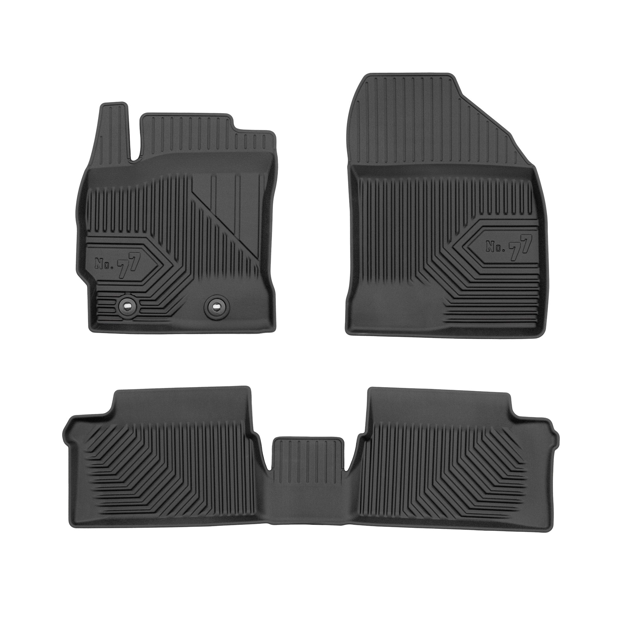 Tapis de Sol de Voiture pour Toyota Auris II 2012-2018 TPE Imperméable 3Pcs