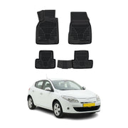 Tapis de sol pour Renault Megane 3 HB 2008-2016 Noir 3D en Caoutchouc TPE 4Pcs