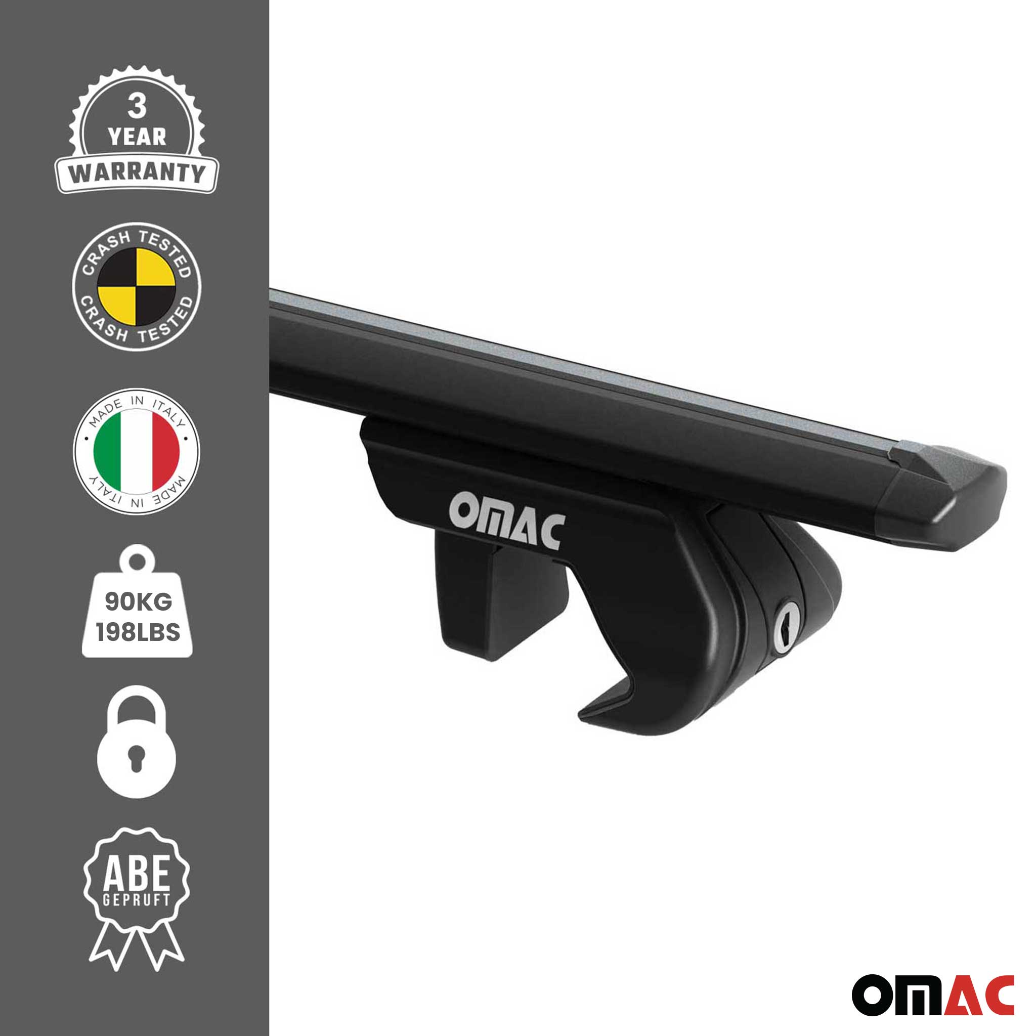 Barres de toit transversales pour Chevrolet Spark M300 2010-2015 Alu Noir ABE