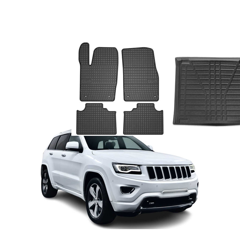Kit Tapis de sol et coffre pour Jeep Grand Cherokee 2016-2022 TPE Noir