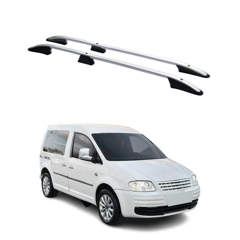 Barres de toit longitudinales pour VW Caddy 2003-2015 L1 Aluminium Gris