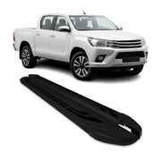 Marchepieds Latéraux pédale pour Toyota Hilux Double Cab 2015-2026 Alu Noir 2Pcs
