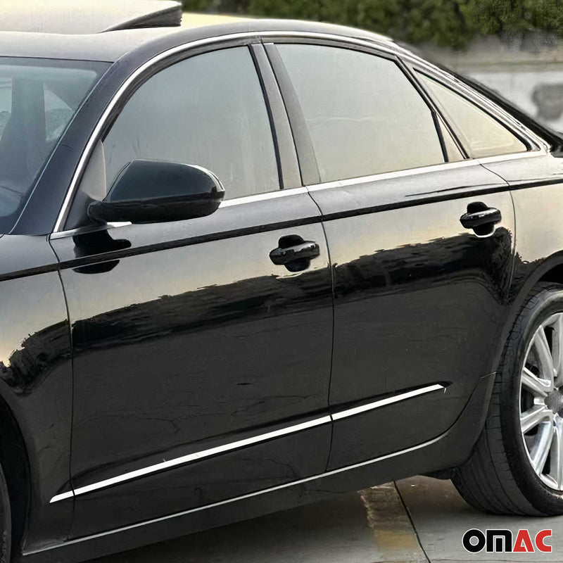 Garniture baguette de porte latérale pour Audi A6 C7 2011-18 inox Chromé
