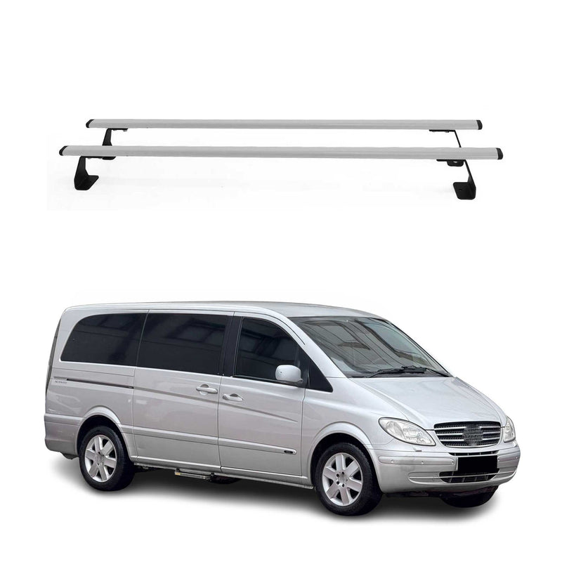 Barres de toit transversales pour Mercedes Vito W639 2003-2014 argenté