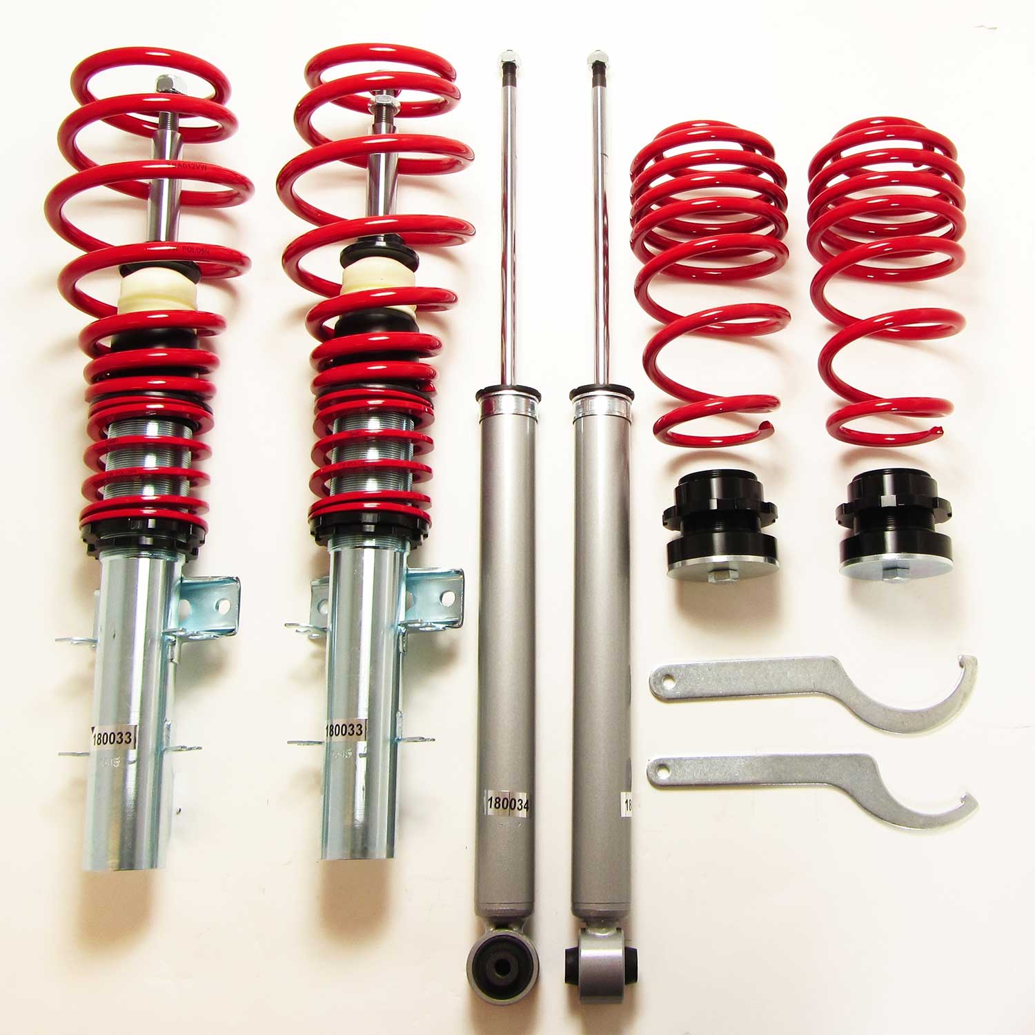 Kit Suspension + Amortisseur RedLine pour VW Polo 9N/ 9N2/ 9N3/ Fox 5Z 2002-2009