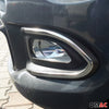 Cadre Phare Antibrouillard pourFront Fiat 500X 2014-2019 en acier inox Chromé