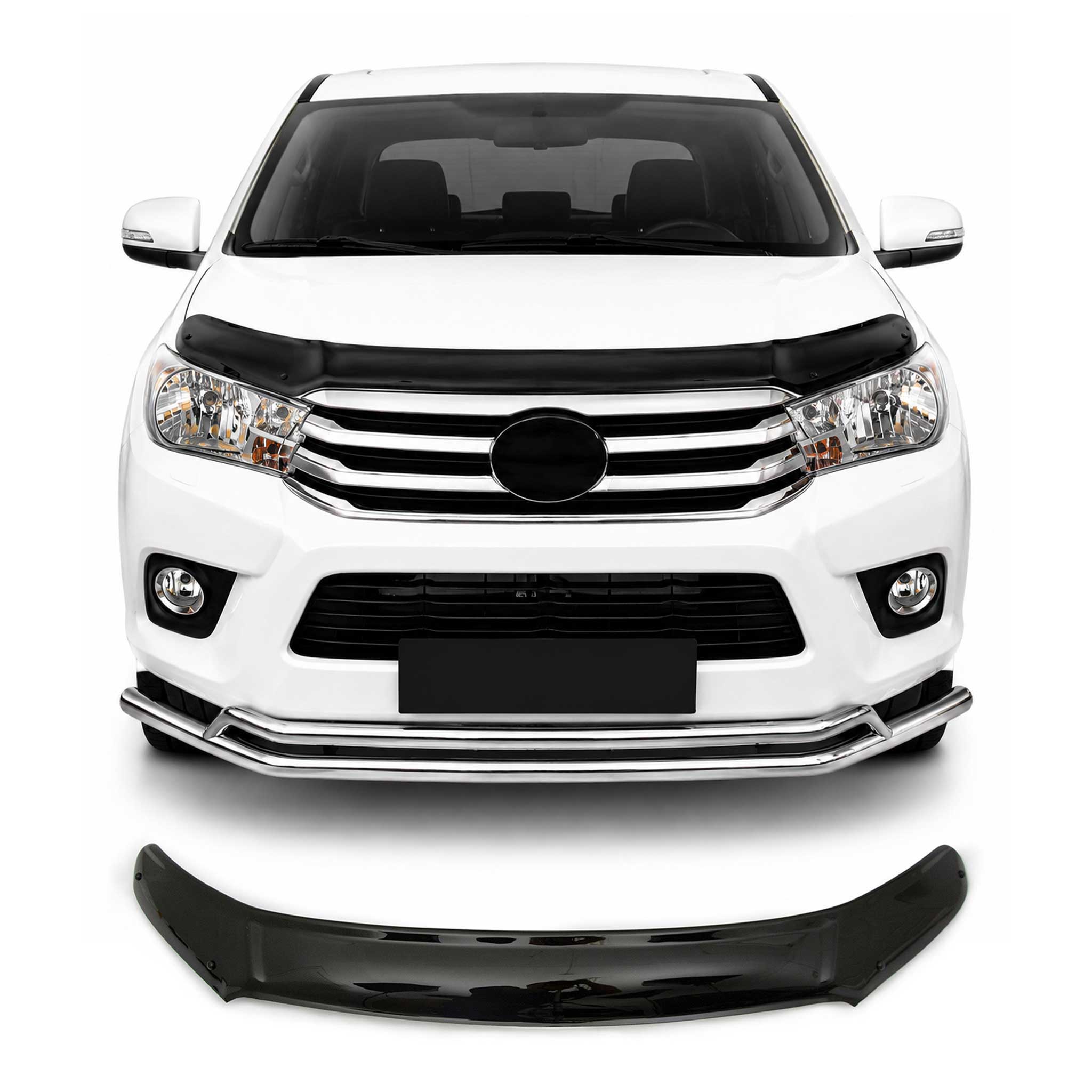Déflecteur de Capot pour Toyota Hilux mk8 2015-2026 en Acrylique Noir