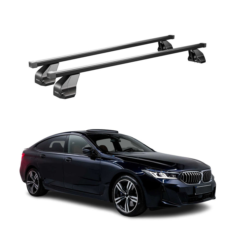 Barres transversales Menabo pour BMW Série 6 Gran Turismo G32 2017-24 inox Noir
