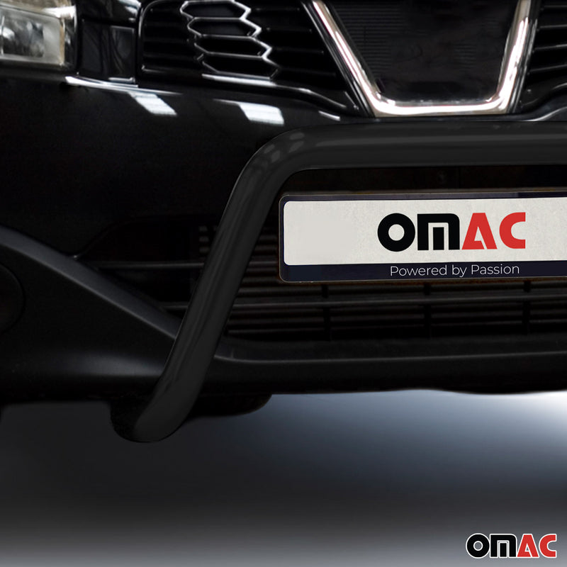 Pare-Buffle Avant Pour Nissan Qashqai 2010-2013 Acier Inoxy Noir