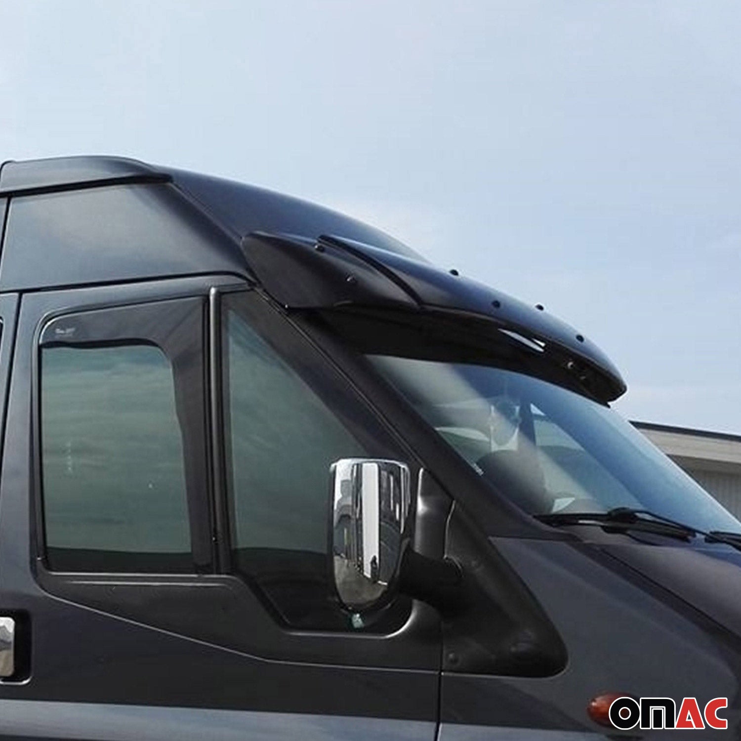 Set Déflecteur de Capot Visière Pare-brise pour Ford Transit 2006-2013 2x Acryl
