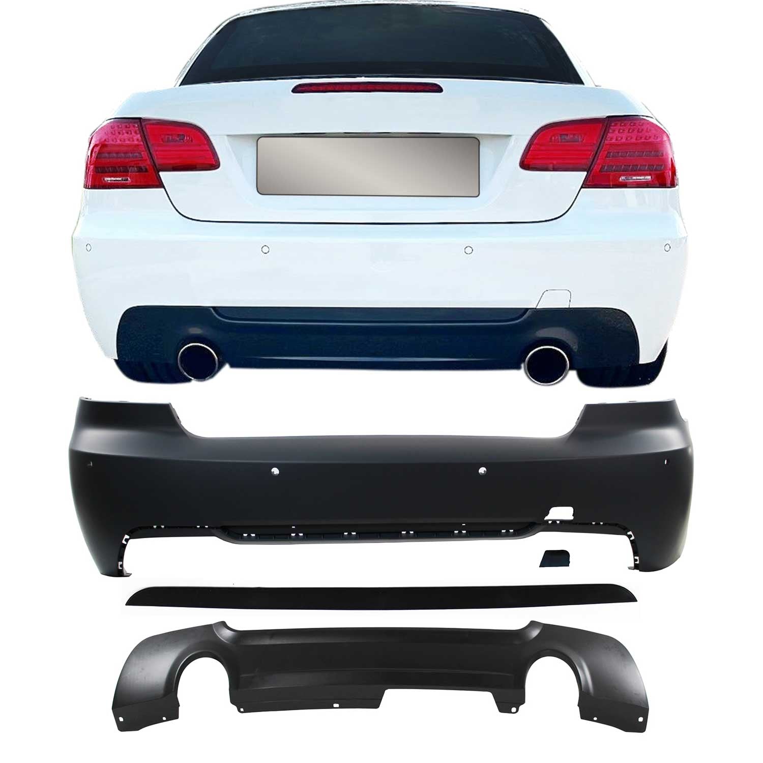 Bodykit kit carrosserie complet pour BMW Series 3 E92/ E93 LCI 2010-2013 Noir 1x