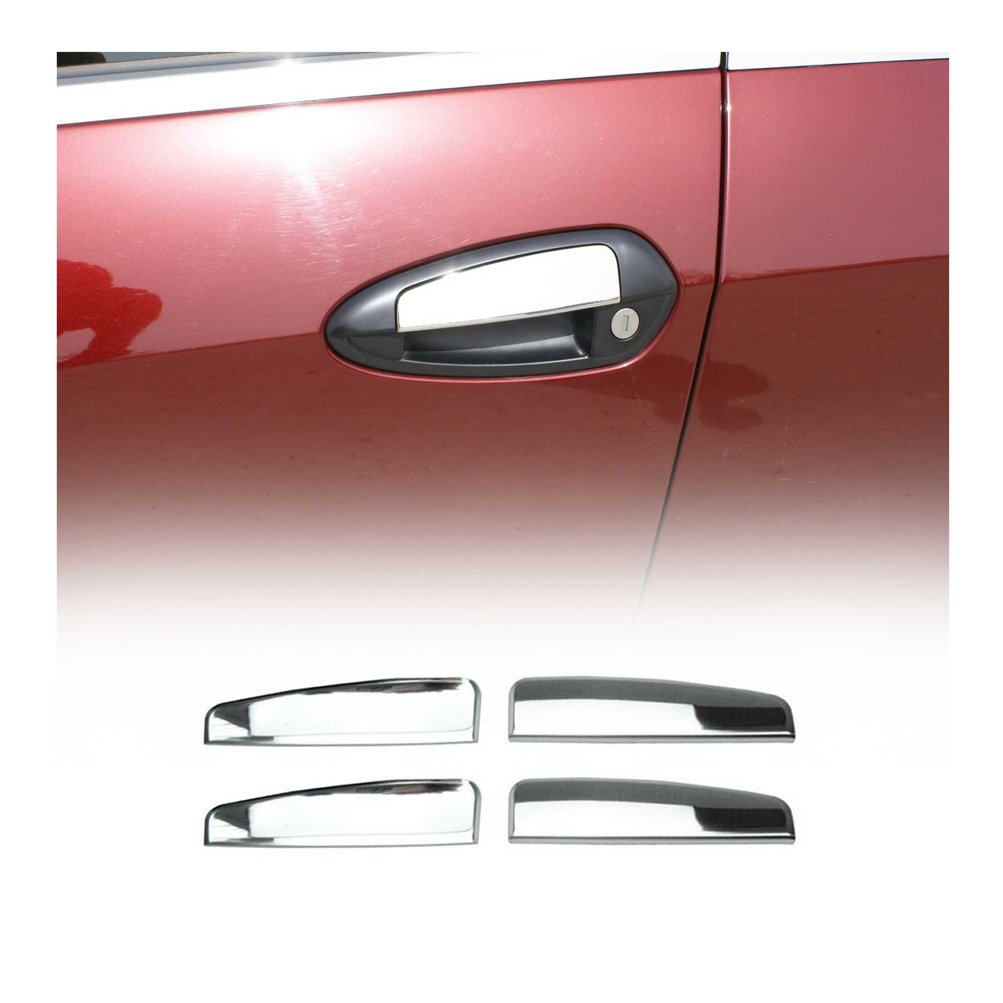 Couverture De Poignée De Porte pour Fiat Grande Punto 2005-2009 Chromé Inox 8x